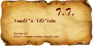 Tamás Tünde névjegykártya