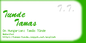 tunde tamas business card